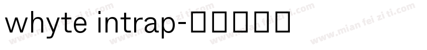 whyte intrap字体转换